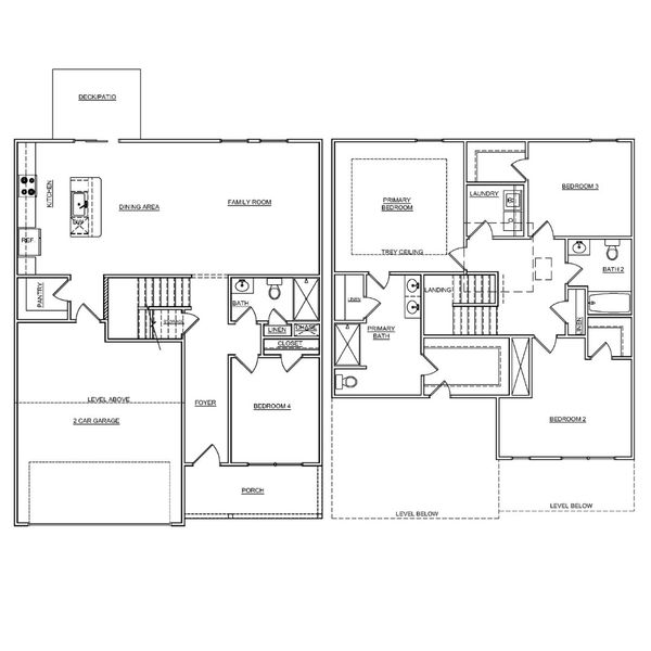 2D floor plan layout for the Myrtle L by McGuinn Homes in Canary Woods, Hopkins, SC (Image 3). 2D floor plan layout for the Myrtle L by McGuinn Homes in Canary Woods, Hopkins, SC (Image 3).