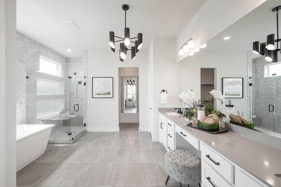 Furnished interior view inside a new home in Bridgeland, Cypress (Image 5).