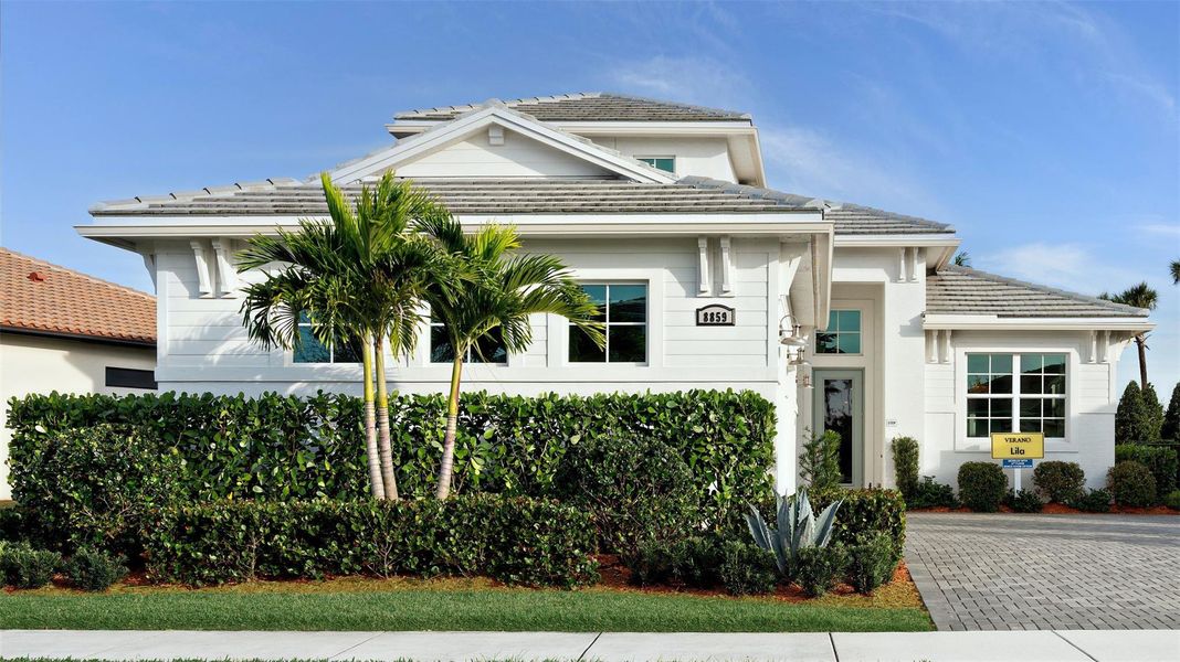 Front exterior of a new home in , Stuart, FL, highlighting curb appeal (Image 2). Front exterior of a new home in , Stuart, FL, highlighting curb appeal (Image 2).
