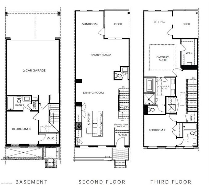 2D floor plan layout of this home in Byers Park, Alpharetta, GA (Image 6).