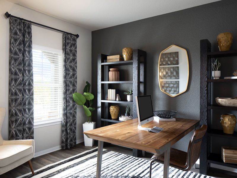 Furnished interior view inside a new home in Waterstone Crossing, Kyle (Image 11).