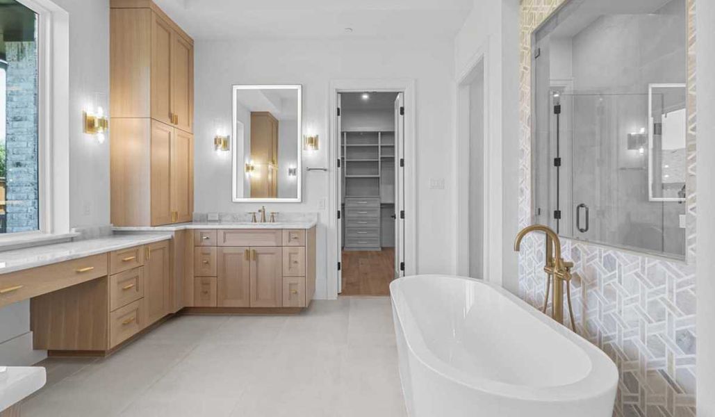 Furnished interior view inside a new home in Mustang Lakes - 100ft Lots, Celina (Image 6). Furnished interior view inside a new home in Mustang Lakes - 100ft Lots, Celina (Image 6).