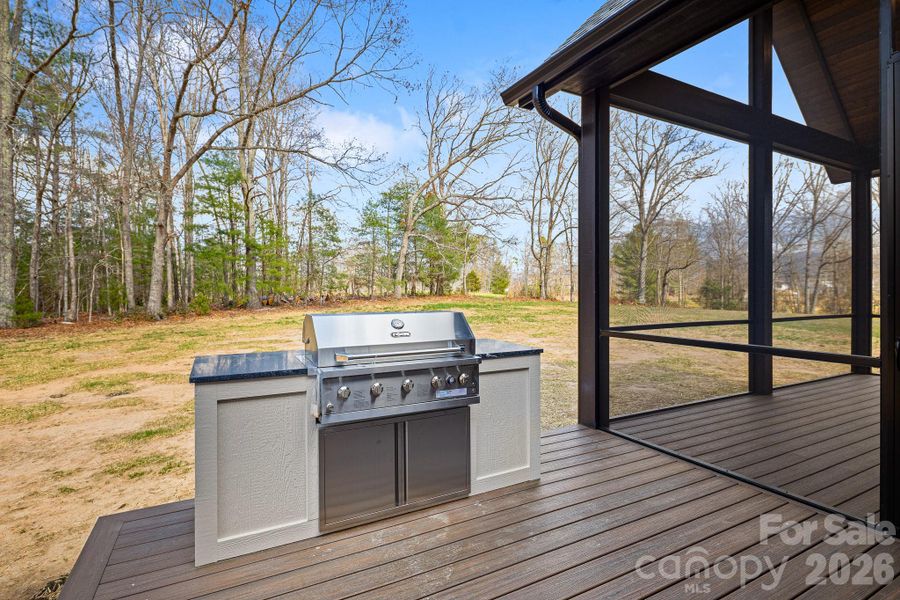 Exterior details and patio area of a home in , Fletcher (Image 30).
