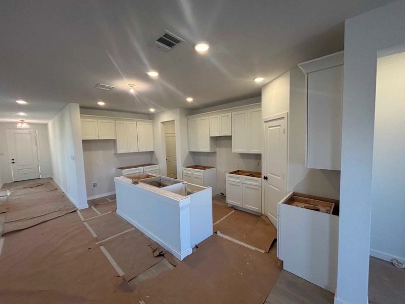 Kitchen Construction Progress featuring the Serene Collection