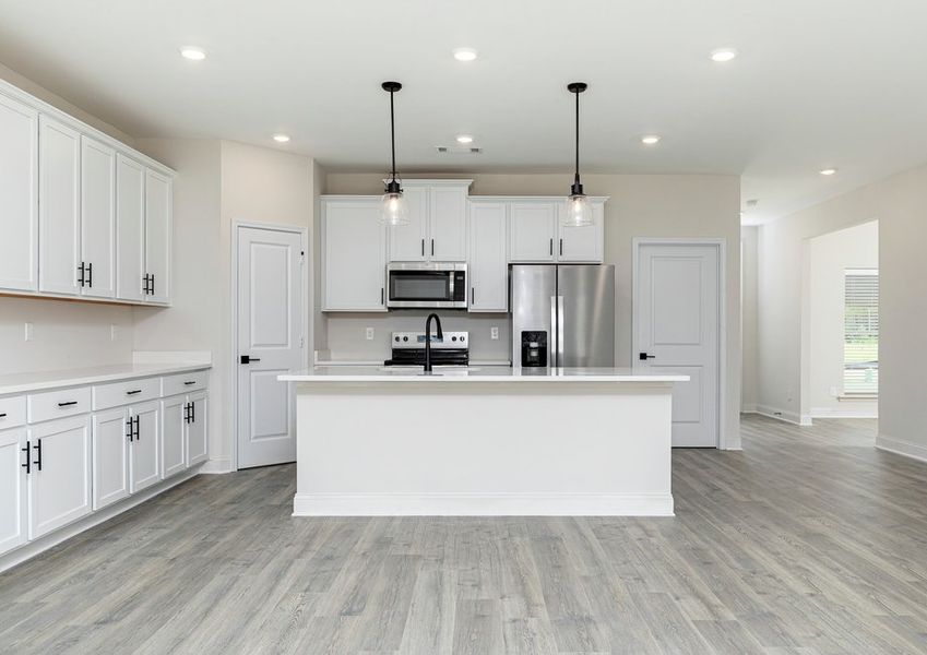 Each kitchen comes with designer upgrades