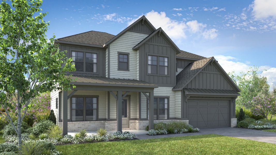 Representative exterior photo of a completed home built from the Tuscany by Taylor Morrison in Wayt Farm, Cumming, GA (Image 4).