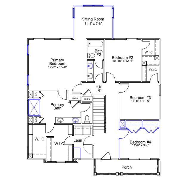 2D floor plan layout of this home in East Wynd, Hampstead, NC (Image 3).
