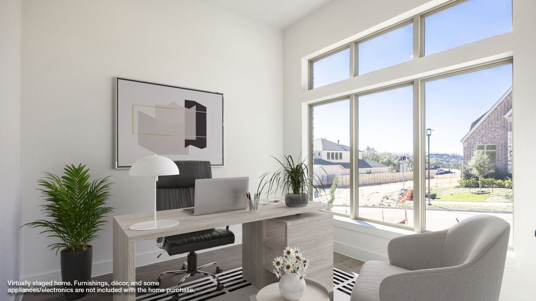 Furnished interior view inside a new home in Wolf Ranch 51', Georgetown (Image 7).