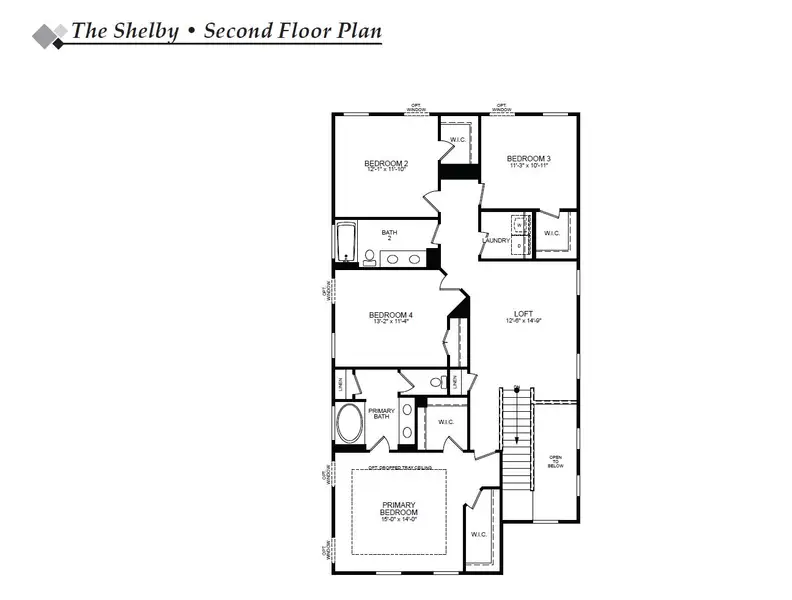 2D floor plan layout of this home in Caldwell Forest, Charlotte, NC (Image 4).