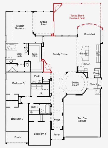2D floor plan layout of this home in Myrtle Creek, Waxahachie, TX (Image 5). 2D floor plan layout of this home in Myrtle Creek, Waxahachie, TX (Image 5).