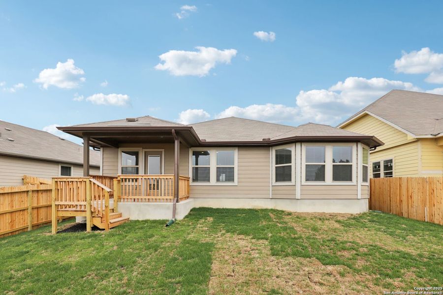 Exterior details and patio area of a home in , Cibolo (Image 29).