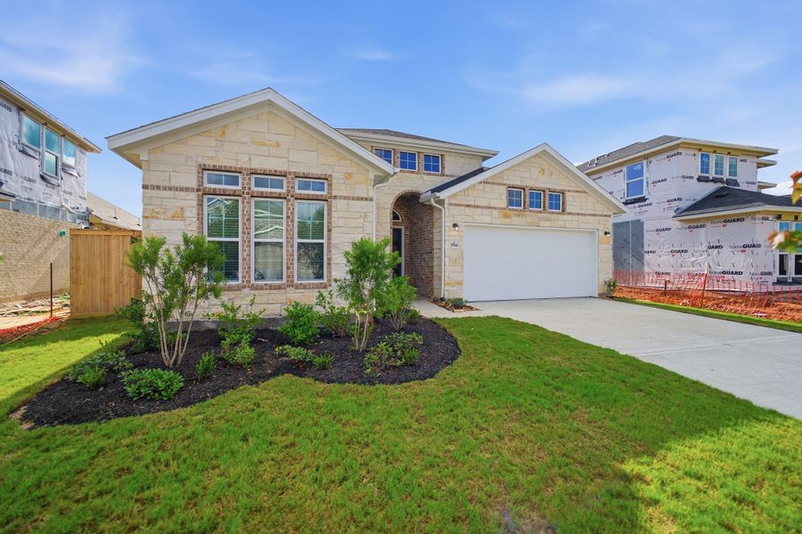 Front exterior of a new home in Ashland, Richwood, TX, highlighting curb appeal (Image 18).