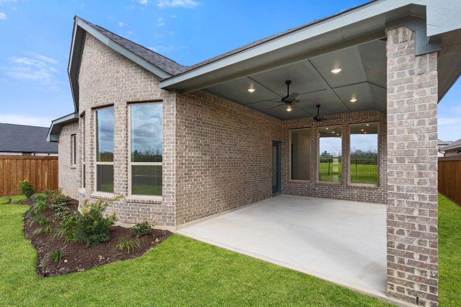 Exterior details and patio area of a home in Two Step Farm, Montgomery (Image 3).
