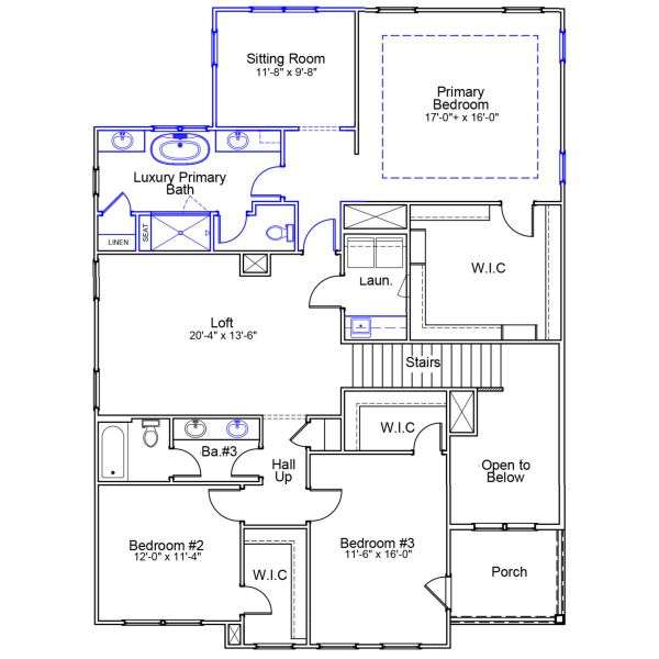 2D floor plan layout of this home in Windsor Forest, Anderson, SC (Image 3).