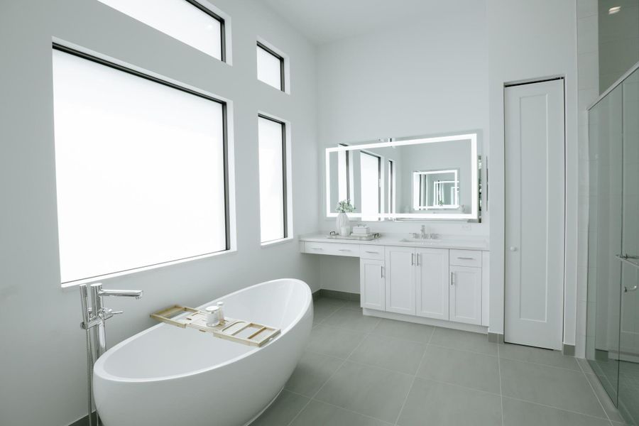 Furnished interior view inside a new home in Lotus Edge, Boca Raton (Image 9). Furnished interior view inside a new home in Lotus Edge, Boca Raton (Image 9).