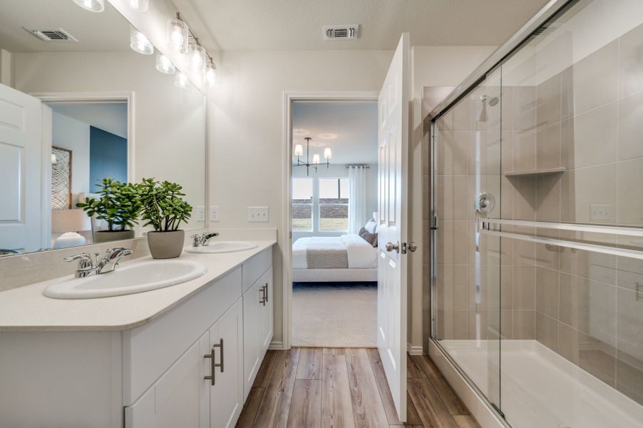 Representative furnished interior of a home built from the Stockdale by Centex in Elizabeth Creek, Haslet (Image 3).