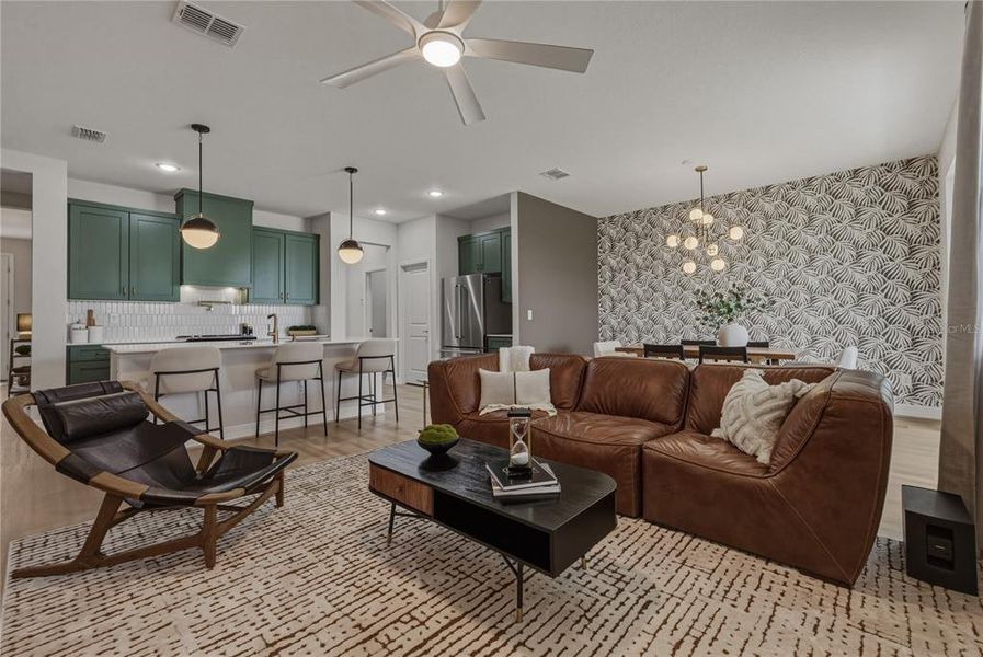 Furnished interior view inside a new home in , San Antonio (Image 6).