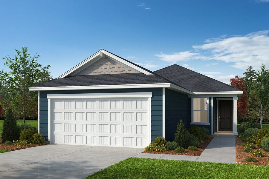 Representative exterior photo of a completed home built from the 1342 by KB Home in Magnolia Forest – Grove Series, Raleigh, NC (Image 3). Representative exterior photo of a completed home built from the 1342 by KB Home in Magnolia Forest – Grove Series, Raleigh, NC (Image 3).