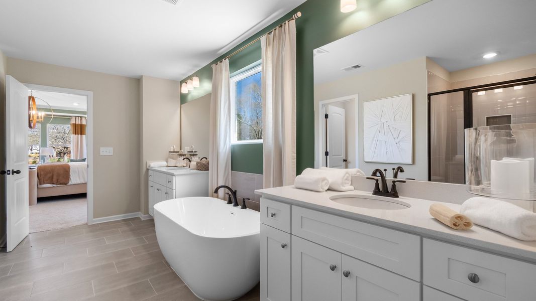 Representative furnished interior of a home built from the Stonefield by DRB Homes in Northcroft, Loganville (Image 45).