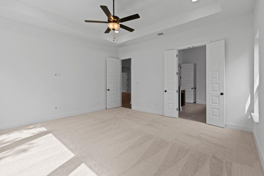 Primary Bedroom with tray ceiling
