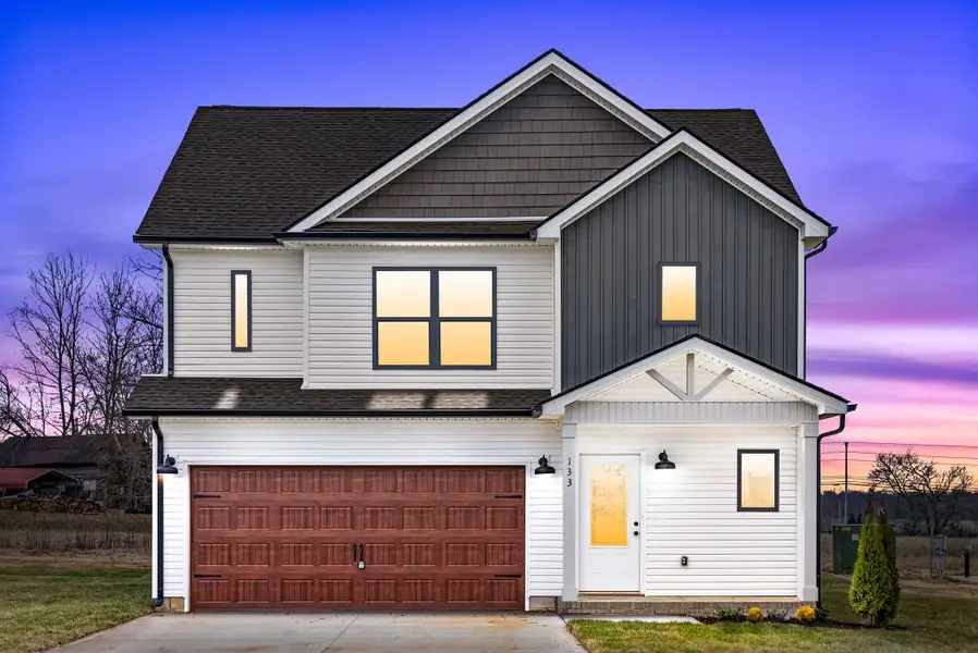 Representative exterior photo of a completed home built from the Maui by Rockwood Homes in New Hope Estates, Nashville, TN (Image 1).
