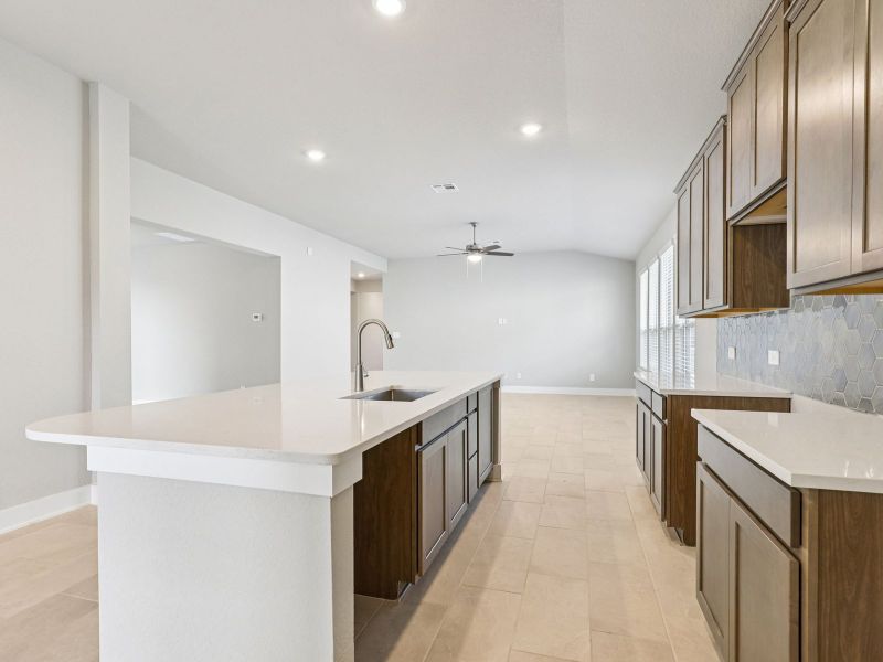 Furnished interior view inside a new home in Arcadia Ridge - Premier Series, San Antonio (Image 6). Furnished interior view inside a new home in Arcadia Ridge - Premier Series, San Antonio (Image 6).
