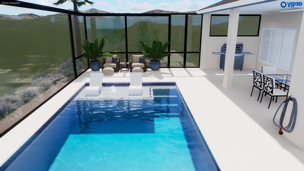 Exterior details and patio area of a home in Belterra, Port St. Lucie (Image 8). Exterior details and patio area of a home in Belterra, Port St. Lucie (Image 8).