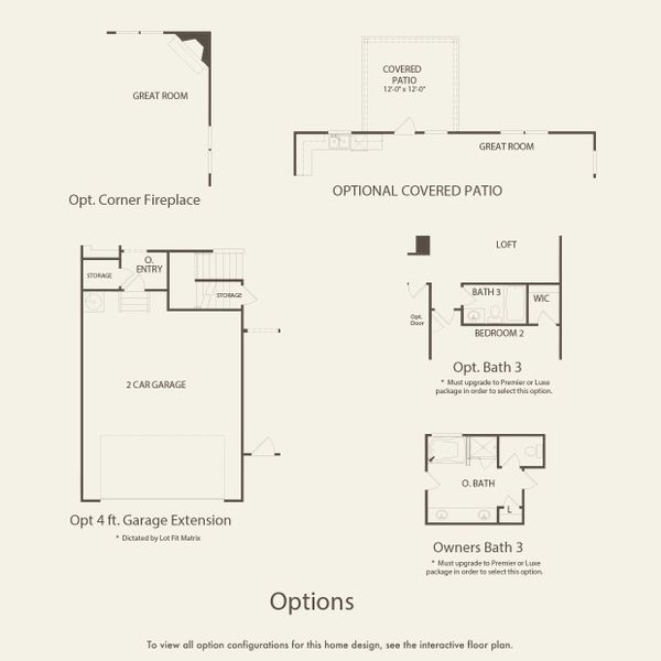 2D floor plan layout for the Pennington by Pulte Homes in Hamlet at Carothers Crossing, La Vergne, TN (Image 5).
