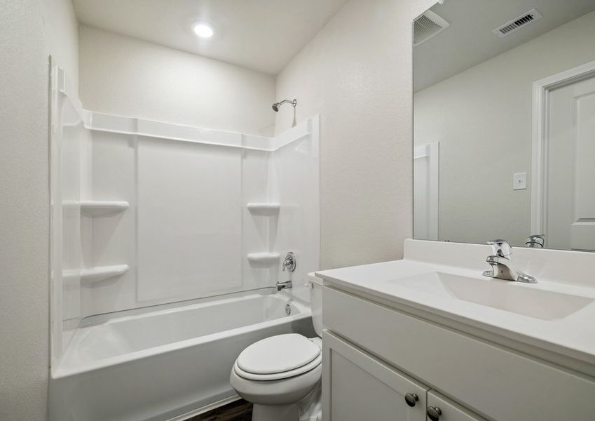 Full bathroom with a shower/tub combination Full bathroom with a shower/tub combination