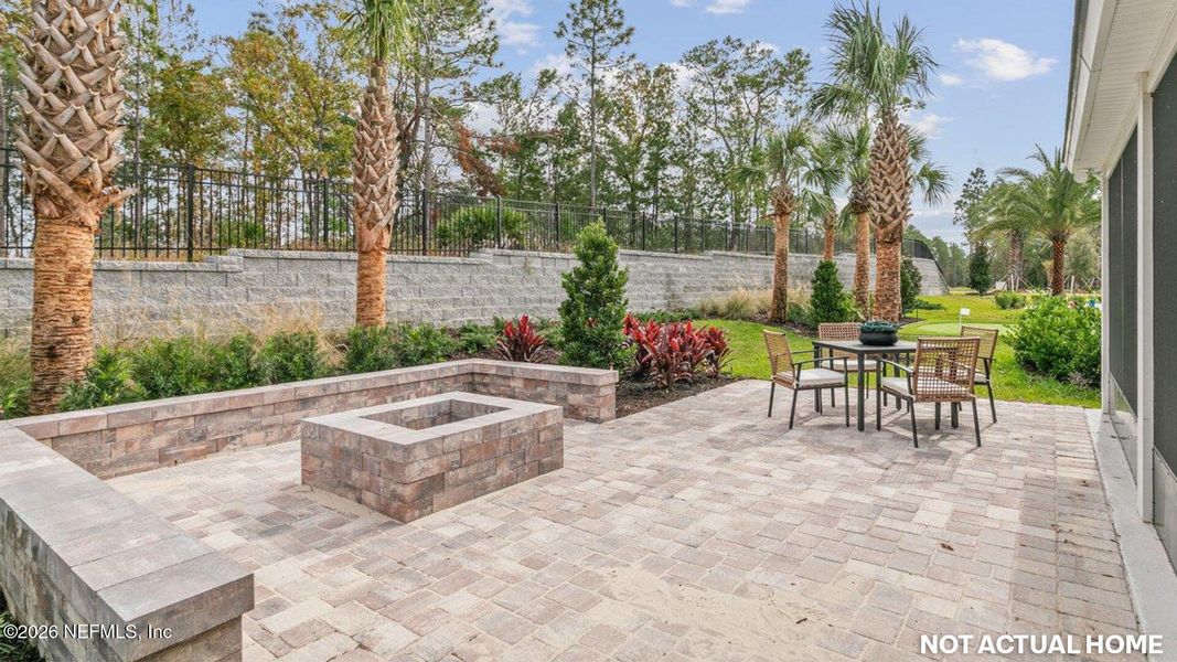 Exterior details and patio area of a home in Sawmill Branch, Palm Coast (Image 23).