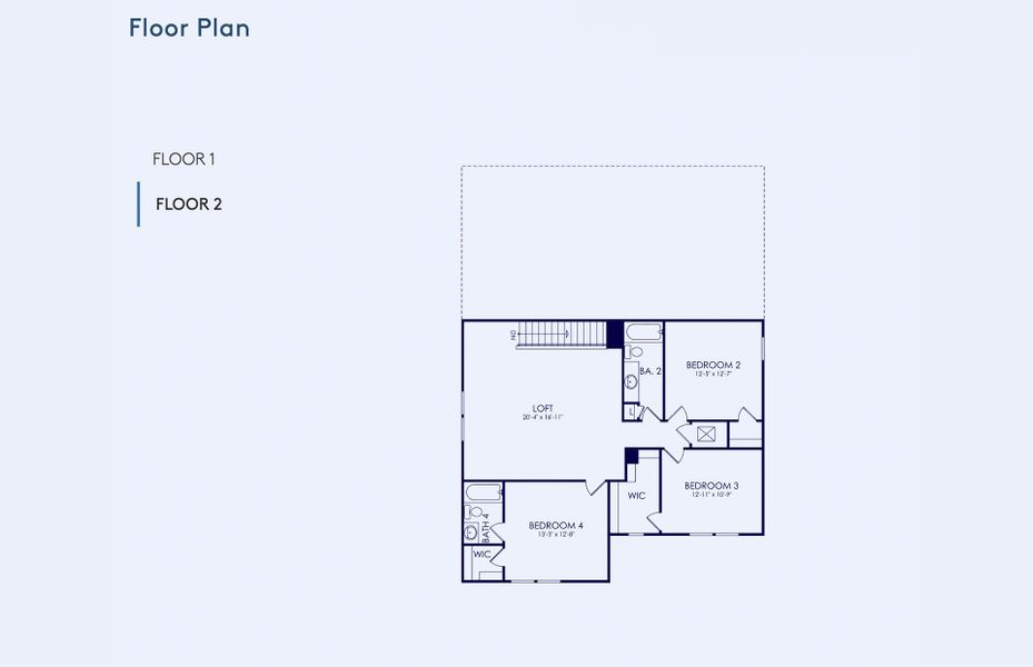2D floor plan layout of this home in Sparrow Creek, Boiling Springs, SC (Image 3).