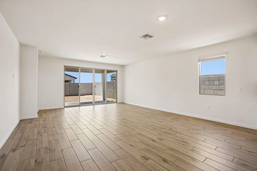 Great room with 4 pane slider Great room with 4 pane slider