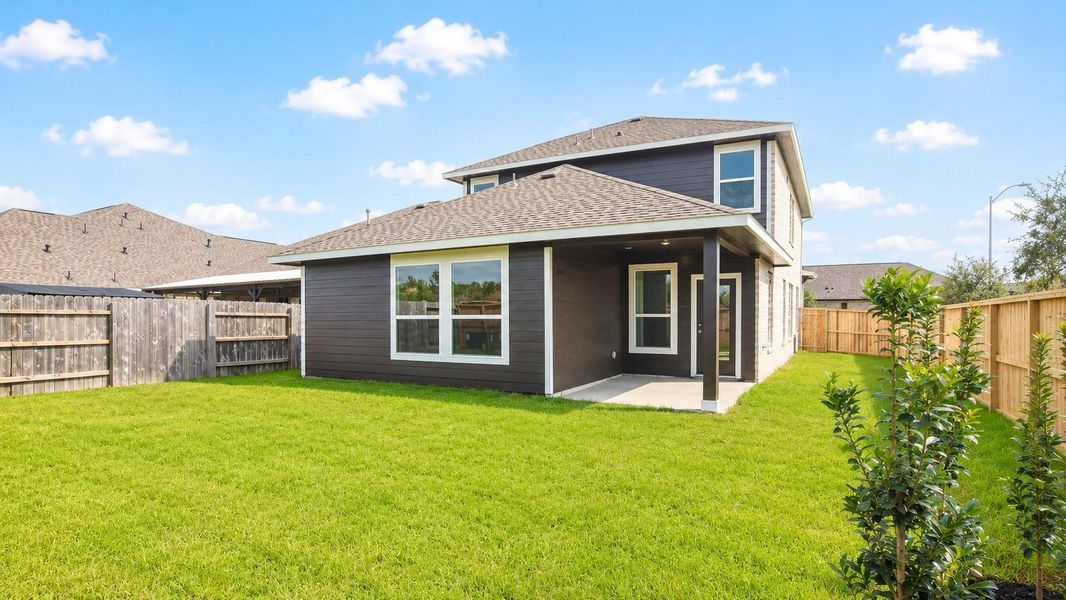 Exterior details and patio area of a home in Emberly  45', Beasley (Image 17).