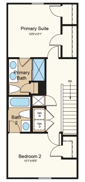 2D floor plan layout of this home in Sabal Terrace, Jacksonville, FL (Image 3).