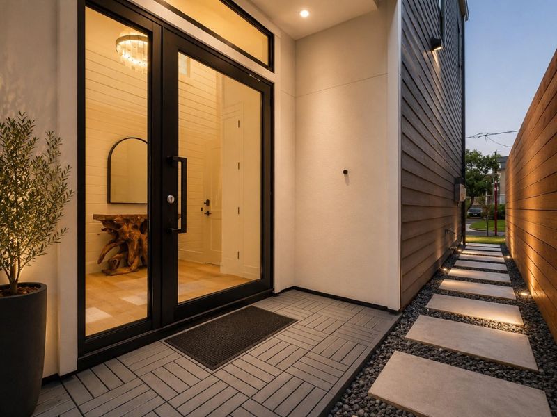 Exterior details and patio area of a home in , Houston (Image 3).