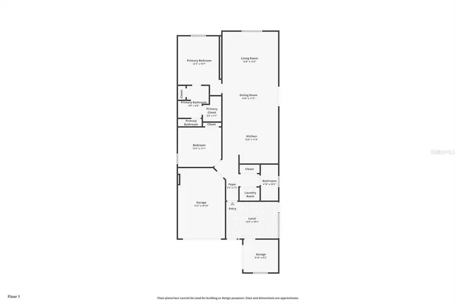 2D floor plan layout of this home in , The Villages, FL (Image 5).