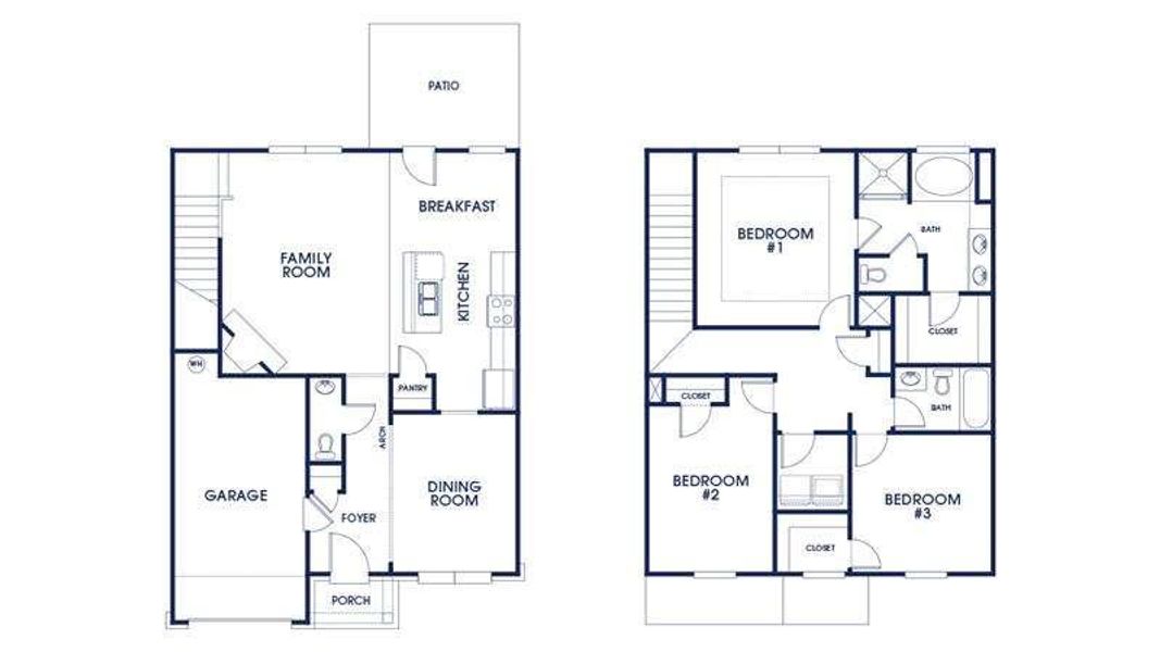 2D floor plan layout of this home in Sherwood Manor, College Park, GA (Image 2).
