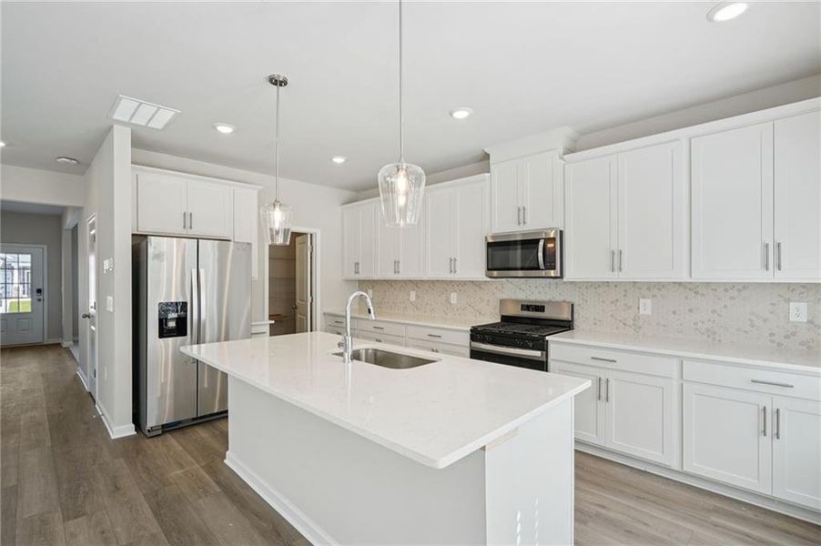 Furnished interior view inside a new home in Parkside at Grayson, Grayson (Image 12).