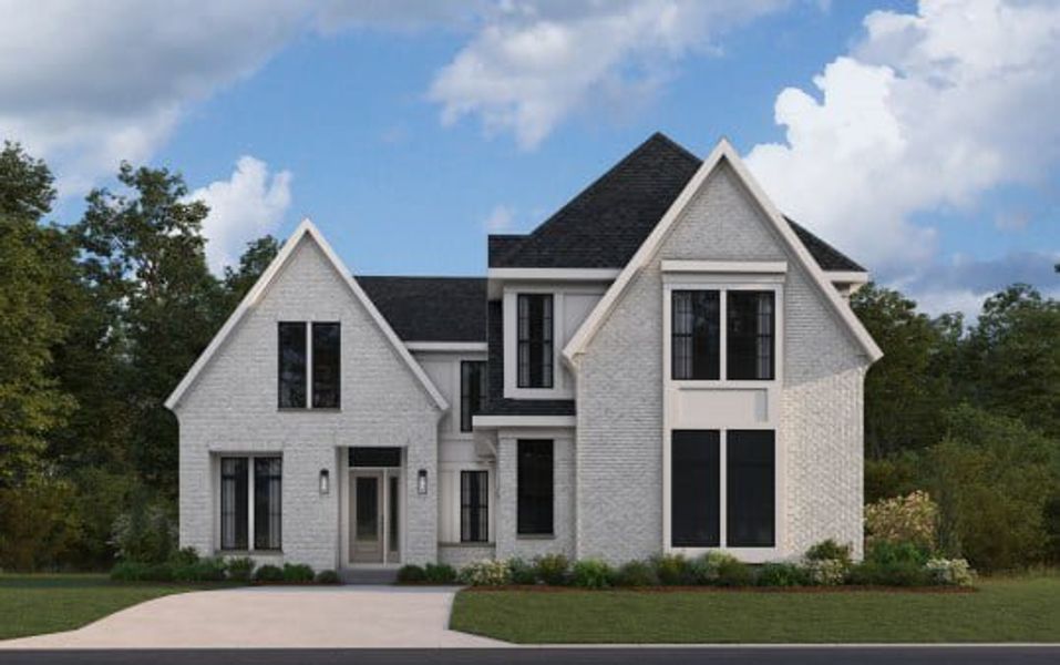 Representative exterior photo of a completed home built from the Margot by Fischer Homes in Stonehaven, Hoschton, GA (Image 8).