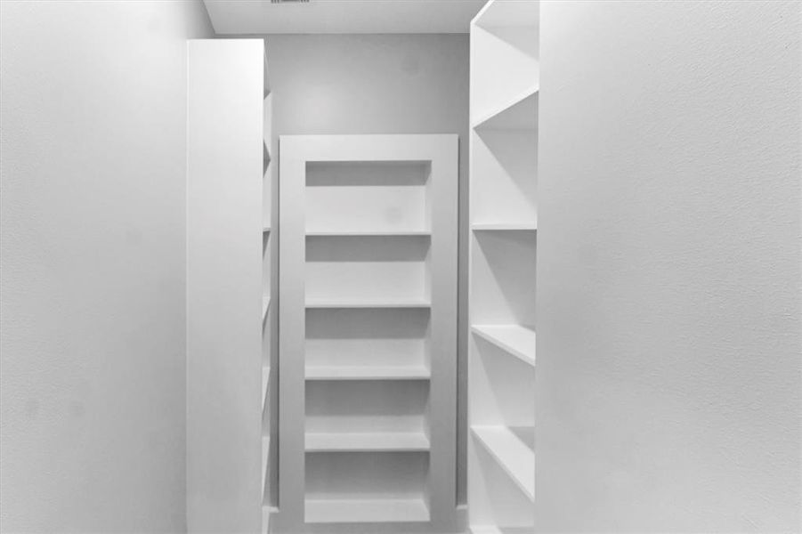 Hidden closet door as a bookcase