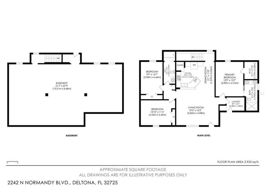 2D floor plan layout of this home in , Deltona, FL (Image 4).
