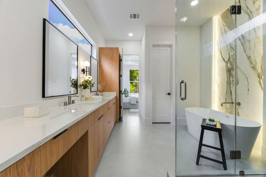 Furnished interior view inside a new home in , Houston (Image 24).