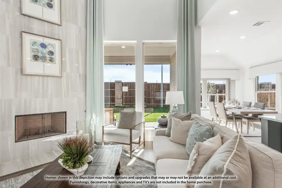 Furnished interior view inside a new home in ArrowBrooke, Aubrey (Image 15).