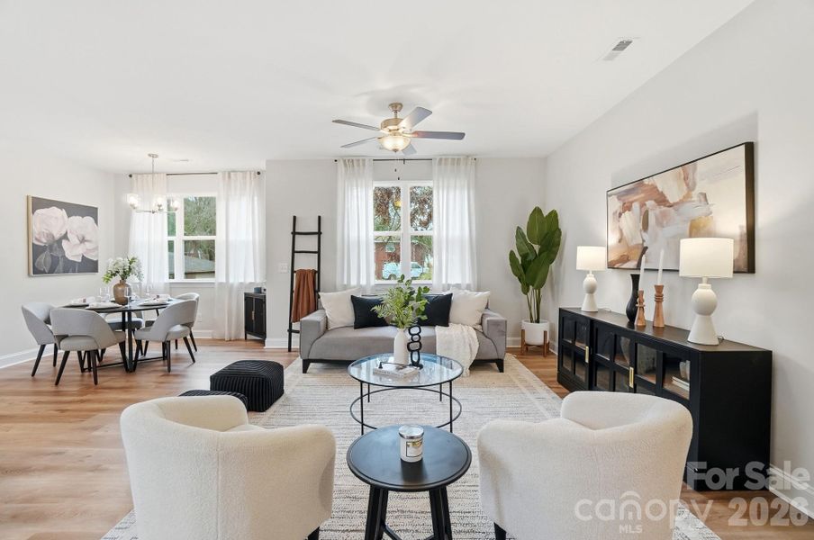 Furnished interior view inside a new home in , Charlotte (Image 12). Furnished interior view inside a new home in , Charlotte (Image 12).