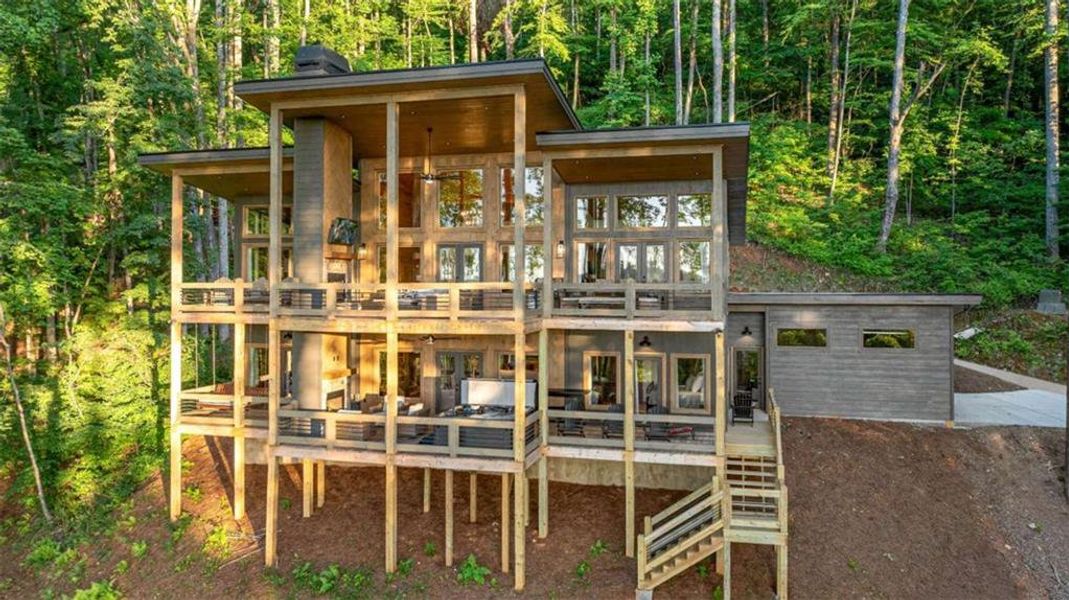 Exterior details and patio area of a home in , Blue Ridge (Image 26). Exterior details and patio area of a home in , Blue Ridge (Image 26).