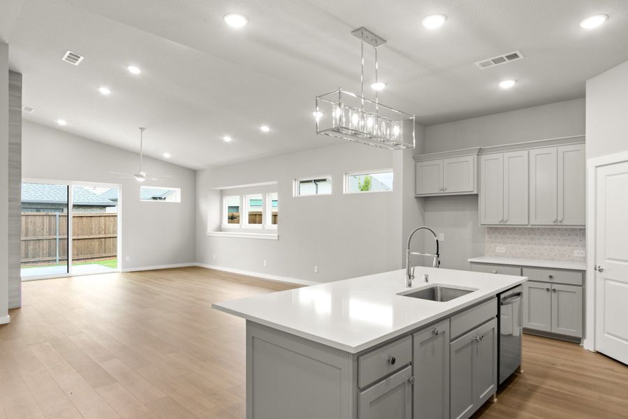 Furnished interior view inside a new home in Willow Grove Single-Family Homes, Melissa (Image 10). Furnished interior view inside a new home in Willow Grove Single-Family Homes, Melissa (Image 10).