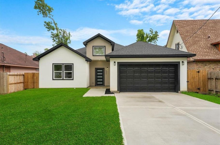 Front exterior of a new home in , Houston, TX, highlighting curb appeal (Image 2). Front exterior of a new home in , Houston, TX, highlighting curb appeal (Image 2).