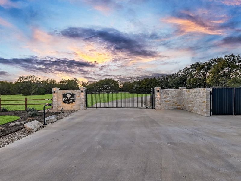 Gated entrance to 5 tract Neighborhood