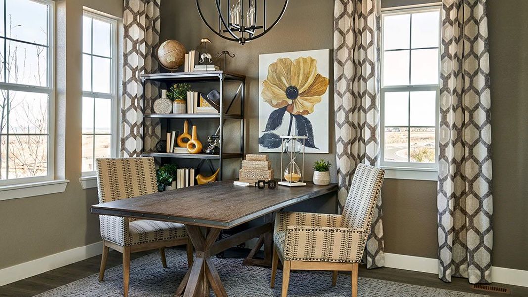 Representative furnished interior of a home built from the Mesa by Taylor Morrison in Macanta Expedition Collection, Castle Rock (Image 23).