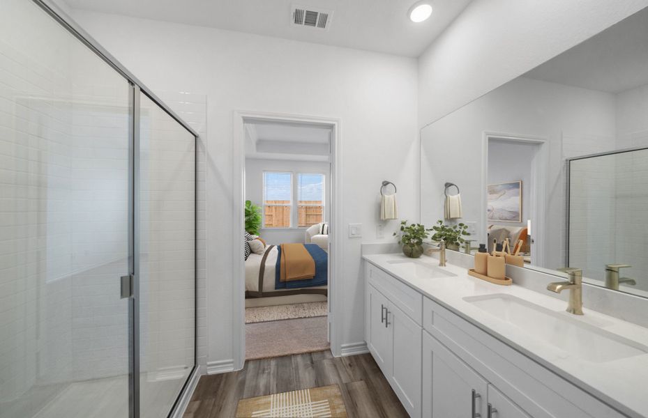 Virtually Staged Owner's Bathroom